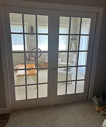 Sliding doors to sunporch