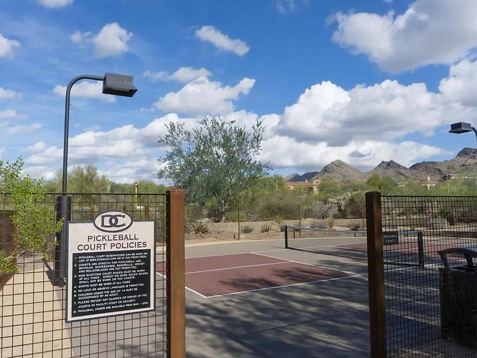 Fenced Pickleball Court with Scenic Mountain Views
