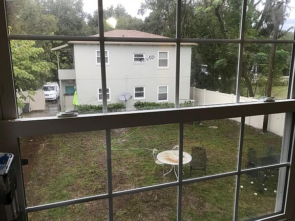 View out the living room window.