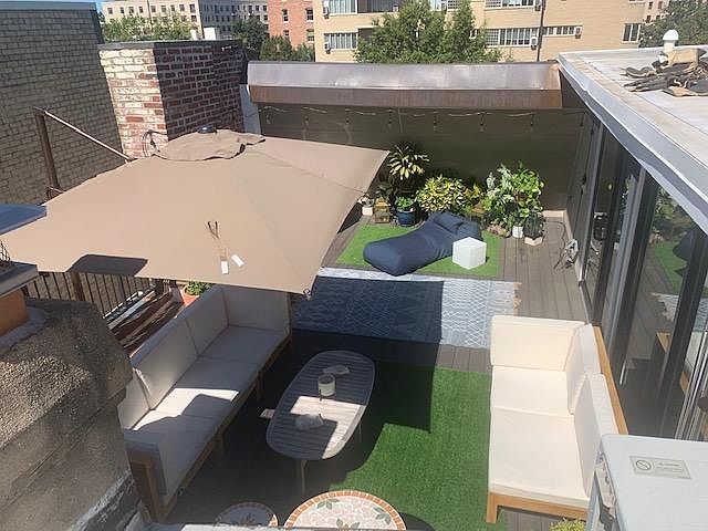 Aerial view of roof