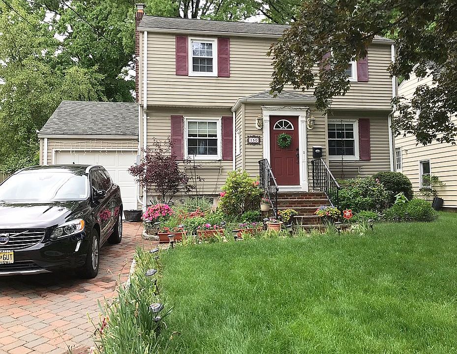 Front view, detached garage