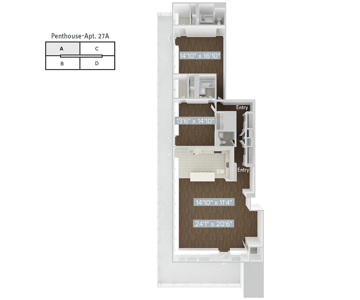 Floor plan B14P-1660SF-27A-Premier
