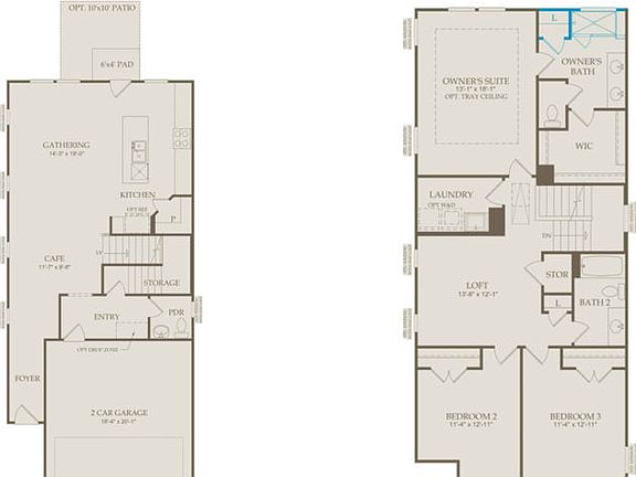 Floor Plan Level 1 and Floor Plan Level 2