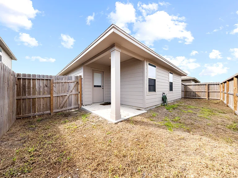 completely fenced in back yard