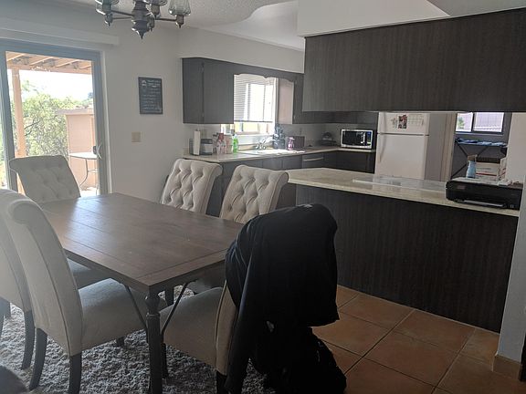 Dining room and kitchen