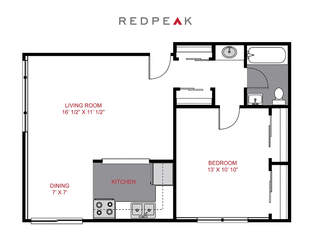 Floor plan Plan A - One Bedroom