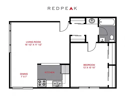 Floor plan Plan A - One Bedroom