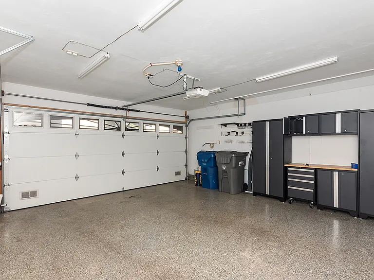 2 car garage, epoxy floors