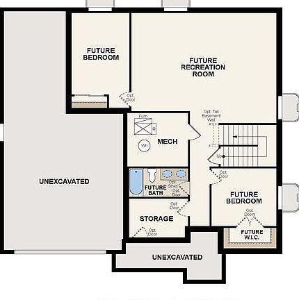 Unfinished Basement Floor Plan