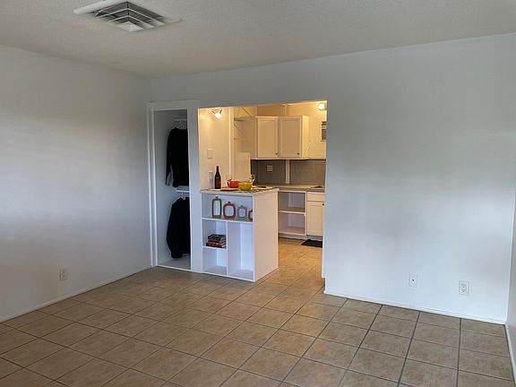 This Studio includes a large living/sleeping area, closet, full kitchen including stove, range, sink, disposal, island and fridge, a large bathroom with tub/shower combination.