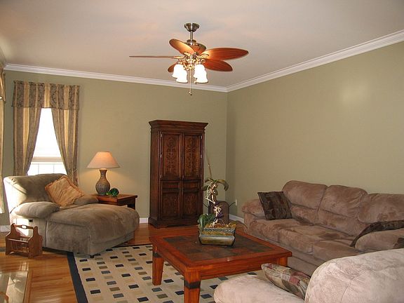 Large great room features gas log FP