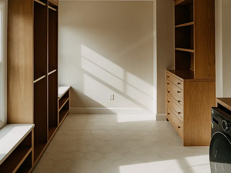 Very spacious master closet with plenty of storage and washer/dryer included!