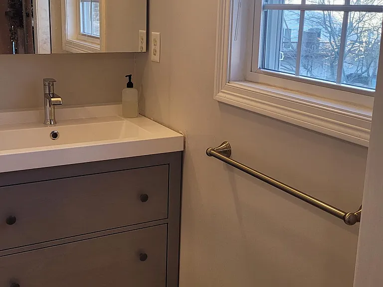 Newer vanity in master bath.