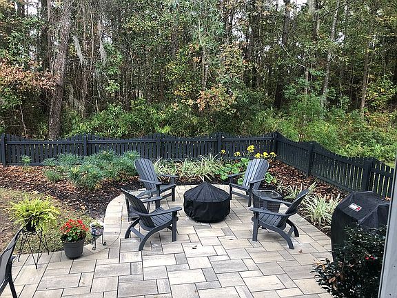 Fenced backyard