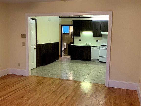 View from living room into the kitchen
