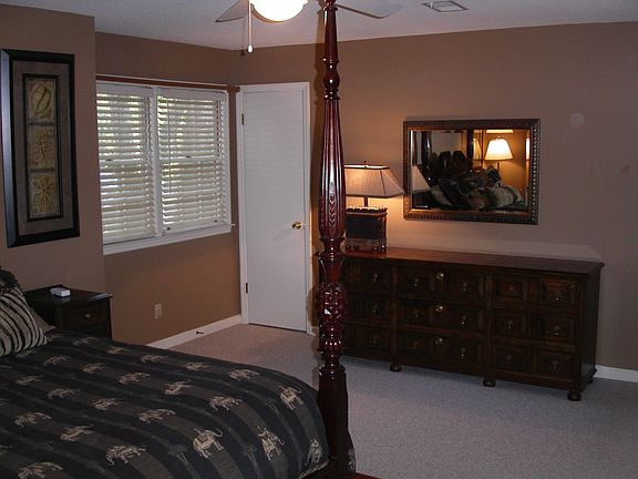 Master bedroom with walk in closet