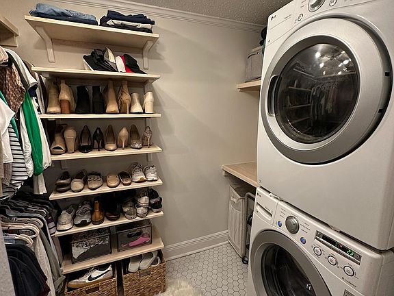 Master closet connected to master bathroom