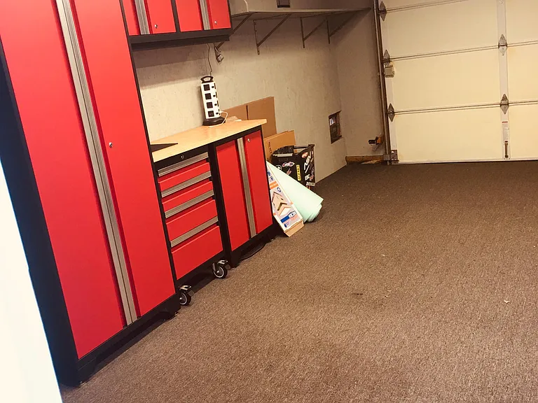 Handyman's happy place, or a fun party room for air hockey, foosball, ping pong....