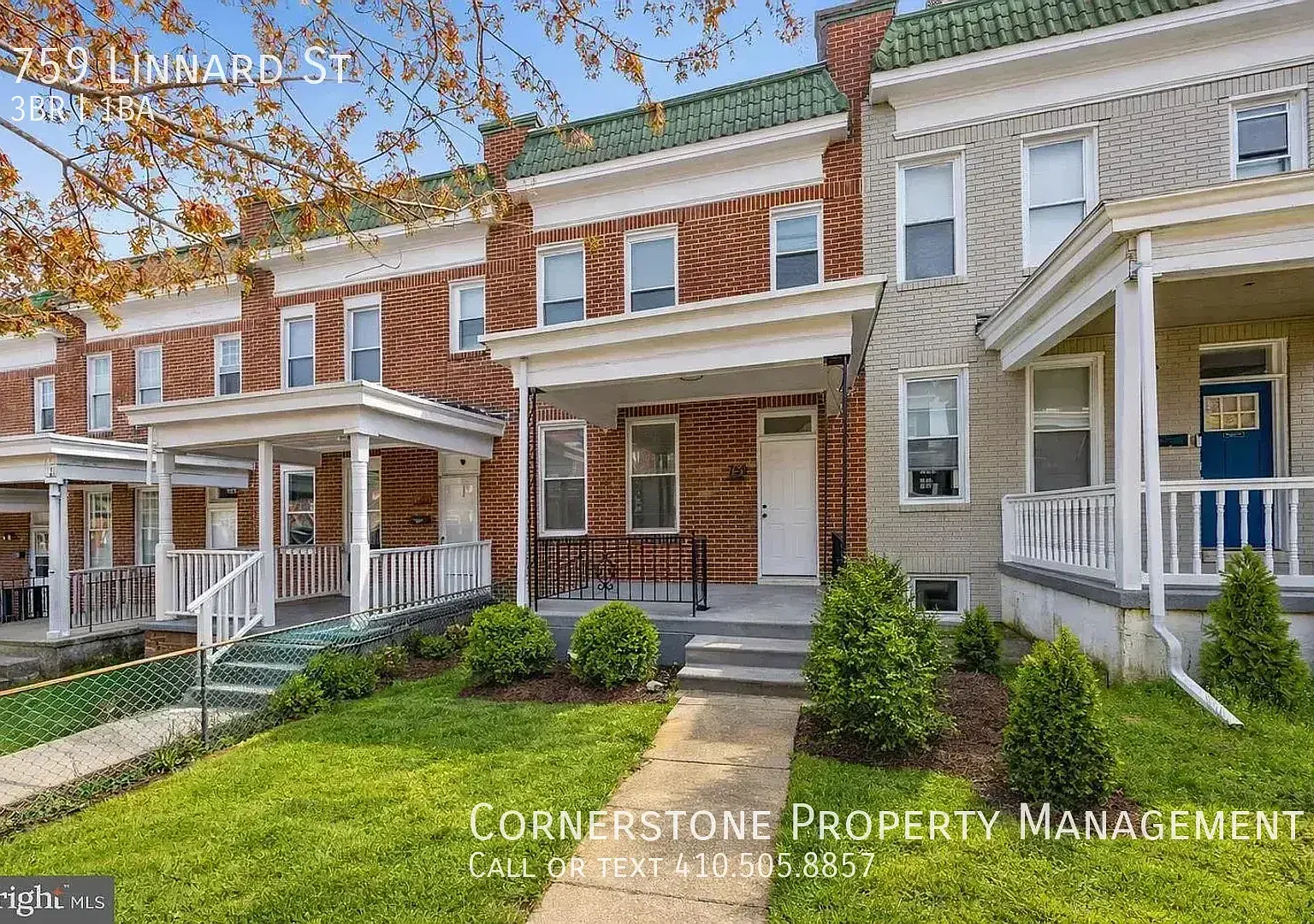 3 Bed, 1 Bath I $1650 | 759 Linnard St Baltimore, MD 21114 — Photo 1
