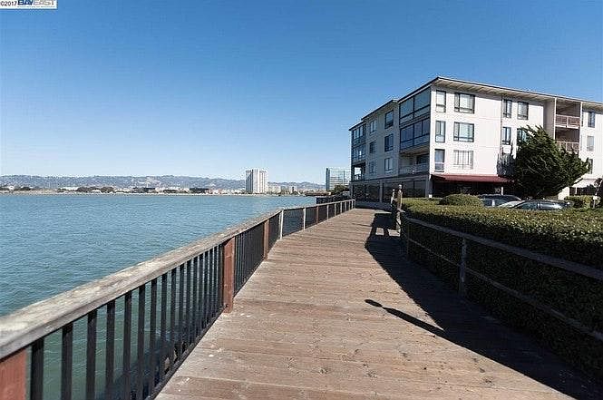 The property features many amenities, such as this boardwalk!