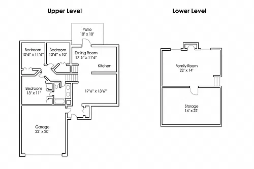 Floor plan 3 Bedroom 1 Bath Twinhome