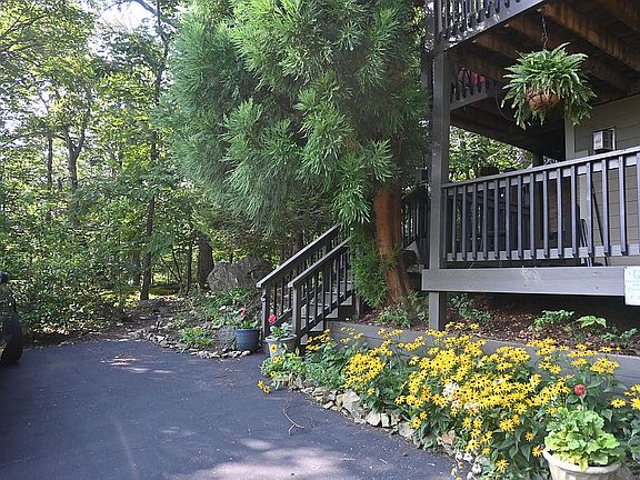 Lush perennial landscaping