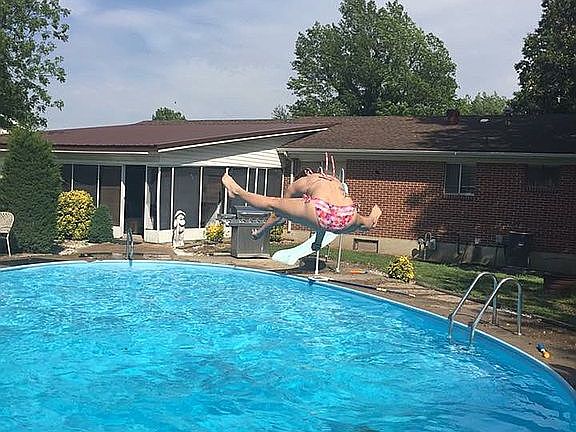 In ground pool 10ft deep