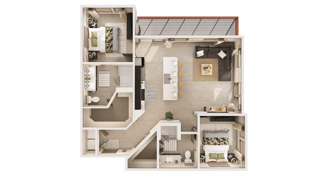 Floor plan The Harlow B2a