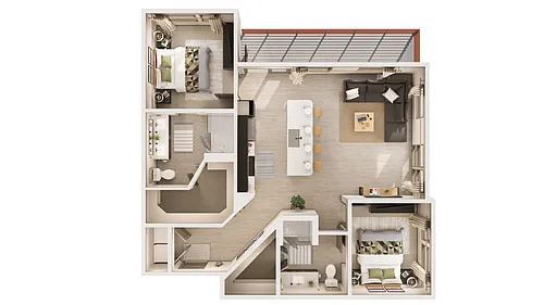 Floor plan The Harlow B2a