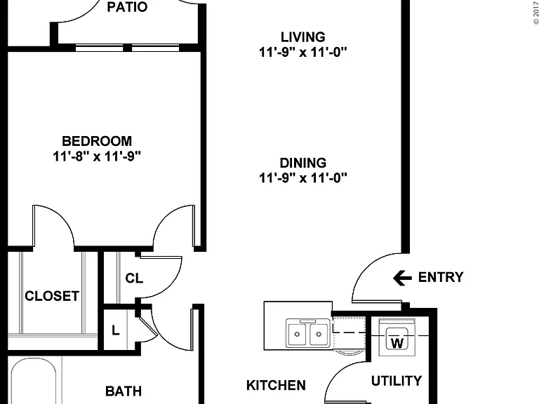 A2: Beds - 1: Baths - 1: SqFt Range - 708 to 708