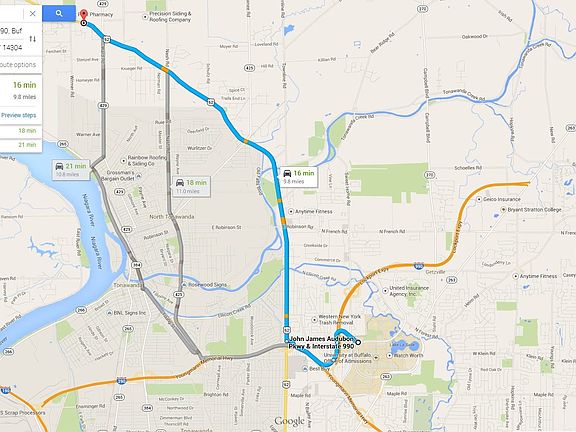 Distance to UB North