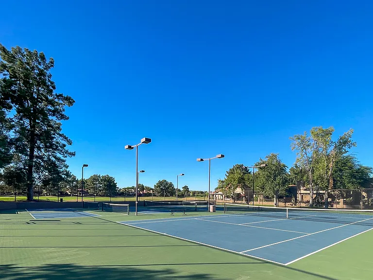 Tennis courts are also included in the hoa