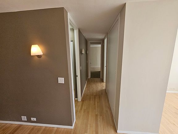 Hallway to bed and bathrooms