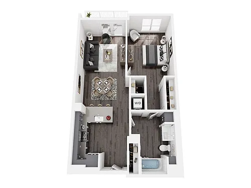 Floor plan 1x1-1BDD