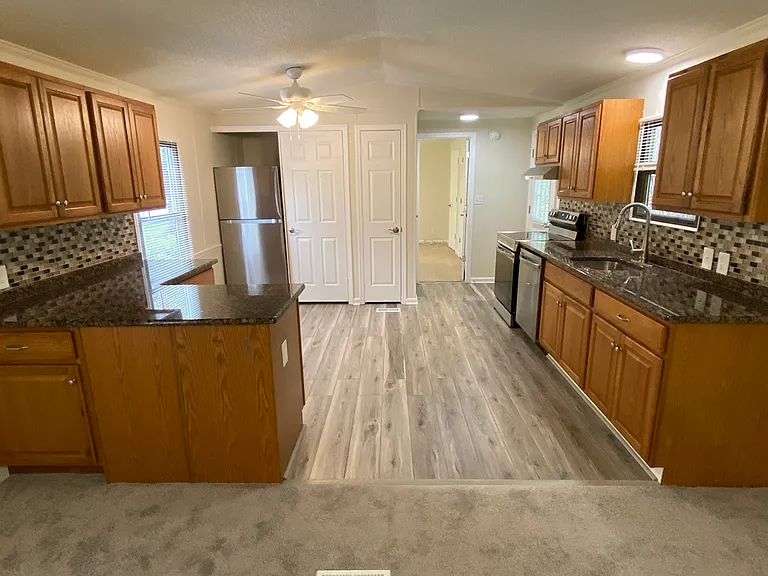 View of Updated Kitchen from Living Room