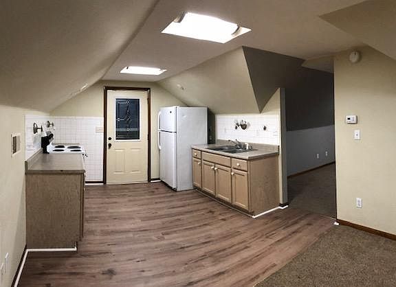 Panoramic view of kitchen