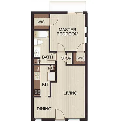 Floor plan One Bed