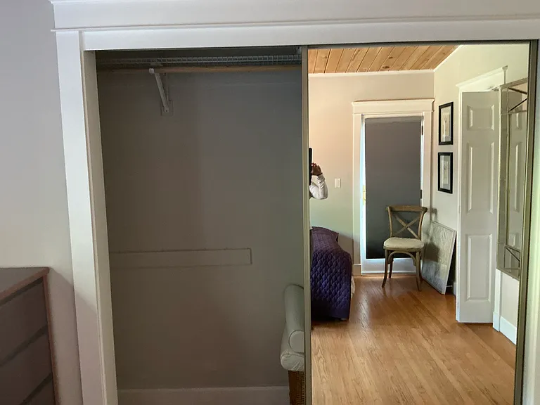 Big closet with room for clothes and the washer and dryer in on one side