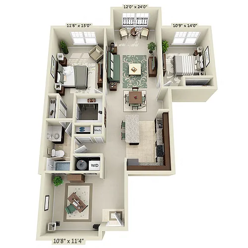 Floor plan B1C