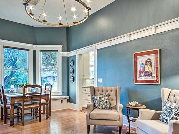 Dining room and reading nook area