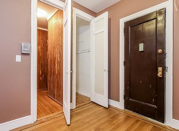 Once inside the apartment, to your right you will see two large walk-in closets, one an extra large cedar closet.