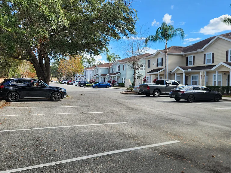This is the front of the house, with plenty parking spots.