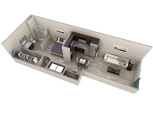 Floor plan Studio Grand Courtyard