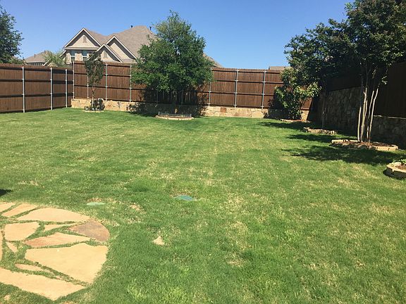 Fully landscaped back yard