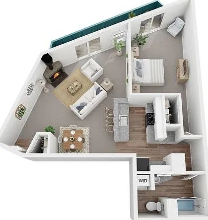 One Bedroom Floorplan One Bedroom Floorplan