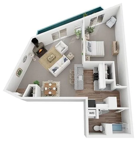 Floor plan One Bedroom Apartment