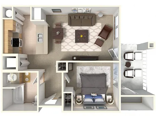 Floor plan 1X1 INT-G