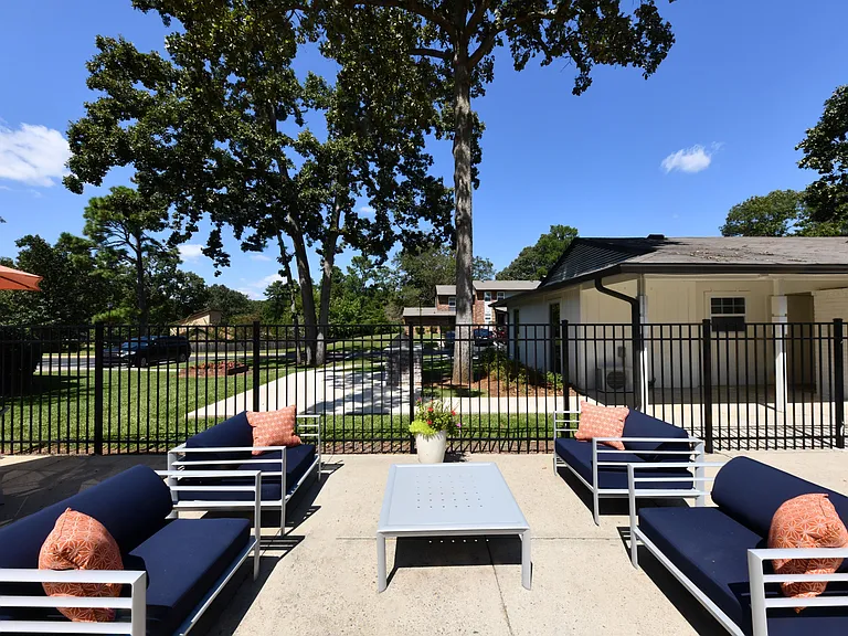 Poolside lounge area