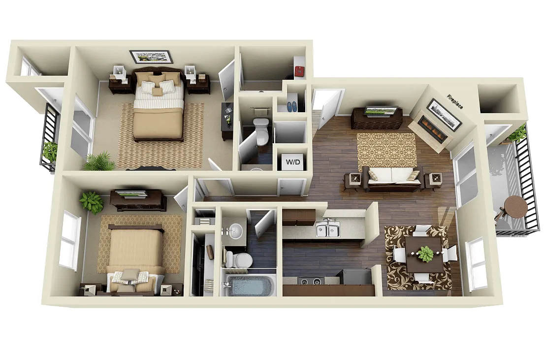 Floor plan B2 Renovated