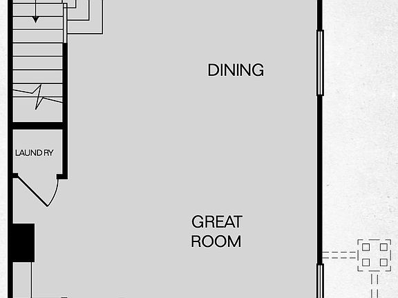 Level 2 with living room, kitchen with powder room and deck with folding glass doors. Washer and dryer included.